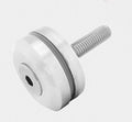 CONECTOR CIRCULAR MURO A VIDRIO SATIN ACERO INOXIDABLE 304