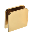 CLIP SENCILLO MURO A VIDRIO ORO BRILLANTE ACERO INOXIDABLE 201