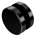 CONECTOR CIRCULAR VIDRIO A VIDRIO NEGRO ALUMINIO