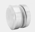 CONECTOR CIRCULAR VIDRIO A VIDRIO SATIN ALUMINIO