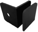 CLIP MURO A VIDRIO 90° CON BASE LATERAL FIT NEGRO ACERO INOXIDABLE 304