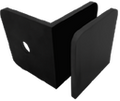 CLIP MURO A VIDRIO 90° CON BASE LATERAL NEGRO ACERO INOXIDABLE 201